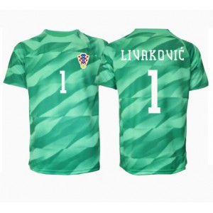 Fotbalové Dres Chorvatsko Dominik Livakovic #1 Brankářské Venkovní Oblečení ME 2024 Krátký Rukáv
